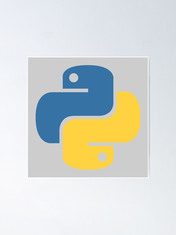 "Python Logo" Poster for Sale by samuelfaulan | Redbubble