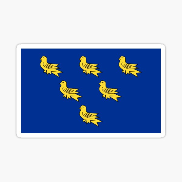 Item preview, Sussex county flag sticker designed and sold by Lingo Shop.