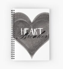 Heart Breaker - Black and White heart Spiral Notebook