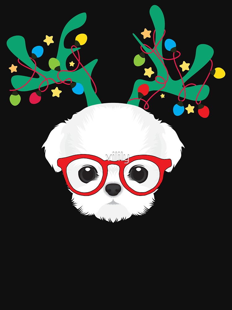 "Maltese Dog Xmas Christmas Gift" Tshirt for Sale by vilily