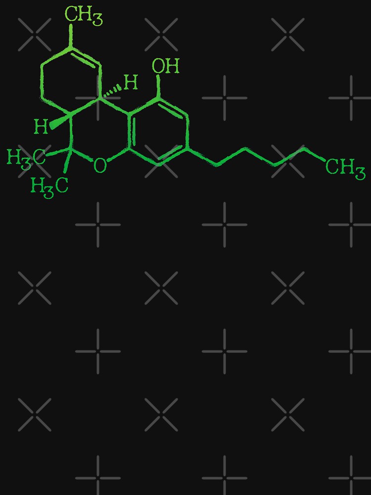 THC Cannabis Marijuana Medicine Chemical Formula by thespottydogg