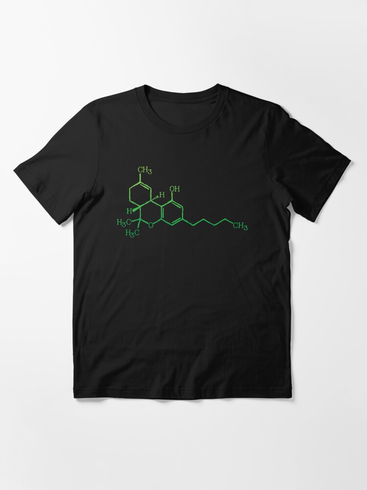 Alternate view of THC Cannabis Marijuana Medicine Chemical Formula Essential T-Shirt