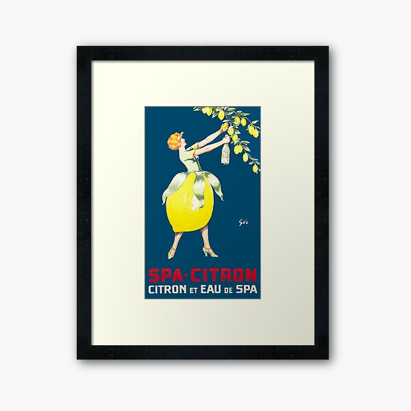 Vintage Advertising Poster - Geo Spa Citron, 1925 Framed Art Print