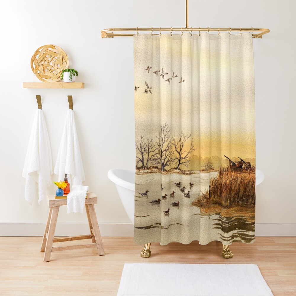 "Duck Hunting For Pintails" Shower Curtain for Sale by billholkham