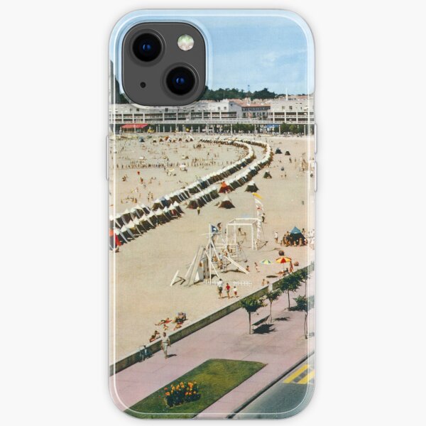 Plage de Royan, années 60 (2) Coque souple iPhone