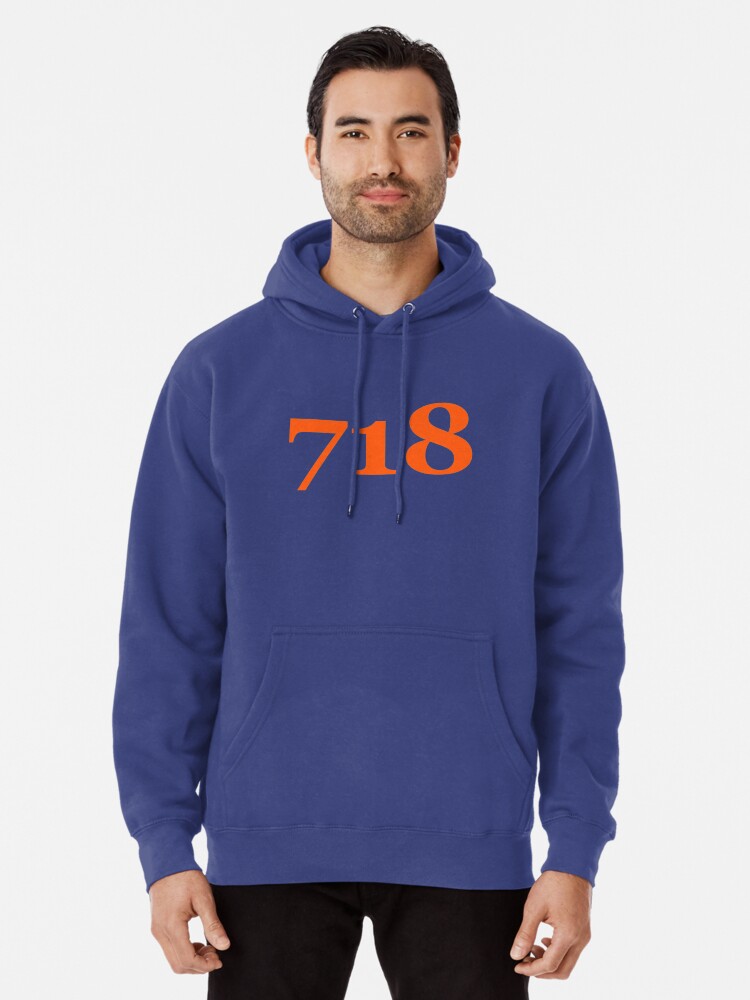 New York Blue And Orange Mens Pullover Hoodie