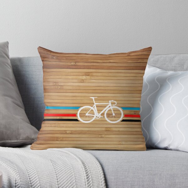 Bike Stripes Velodrome Throw Pillow