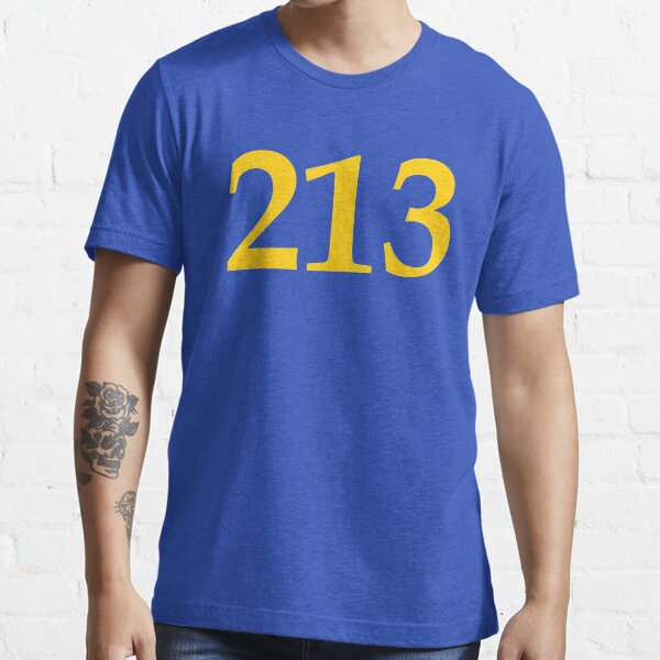 Item preview, Los Angeles 213 - Yellow on Blue designed and sold by threeampersands.