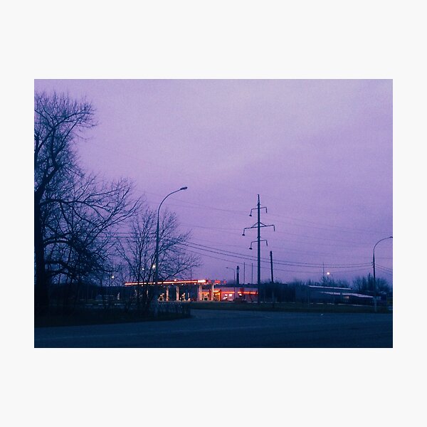 Item preview, Gas station purple evening designed and sold by ksenia-k.