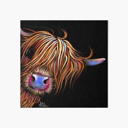 HiGHLaND CoW PRiNT SCoTTiSH ' SuGaR LuMP 2 ' BY SHiRLeY MacARTHuR Art Board Print