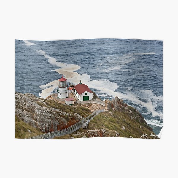 Stairway Leading to Point Reyes Lighthouse Poster