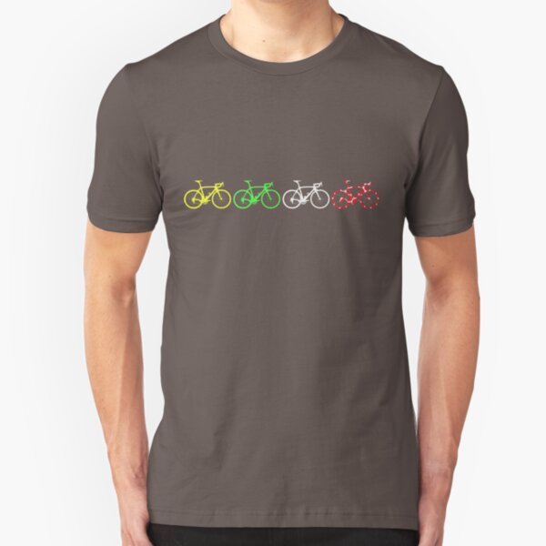 Bike Stripes Tour de France Jerseys v2 Slim Fit T-Shirt