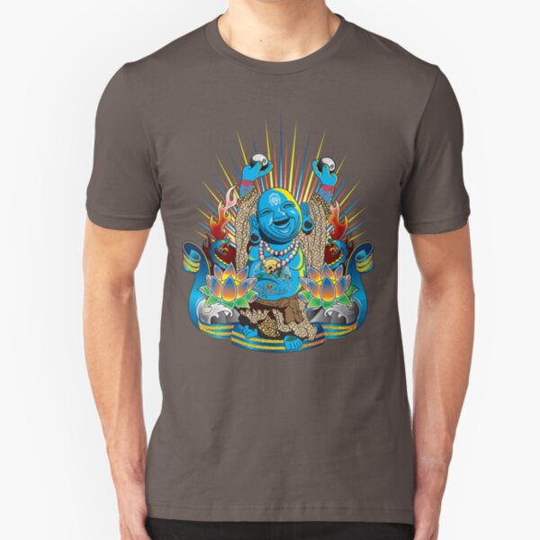 Happy Kustom Kulture Buddha Slim Fit T-Shirt