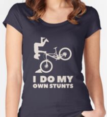 I do my own stunts! MTB Shirt Women's Fitted Scoop T-Shirt