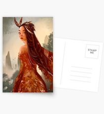 Mujer Ave Postcards