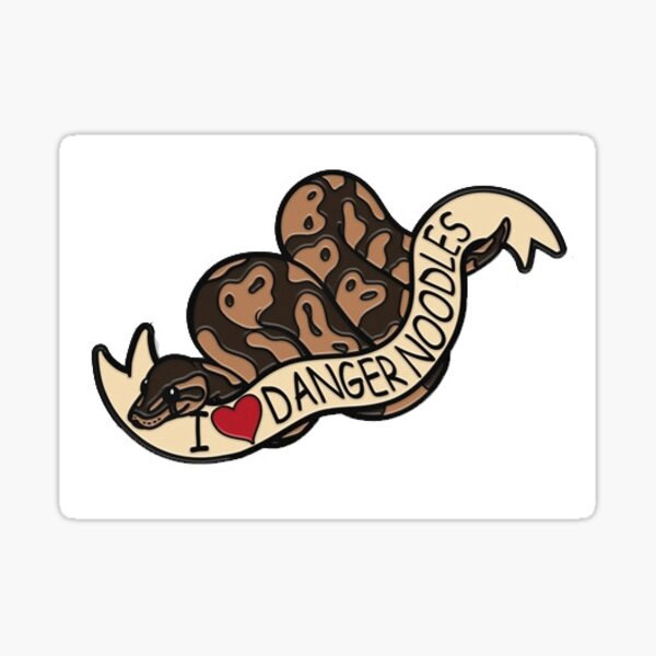 I Love Danger Noodles Sticker