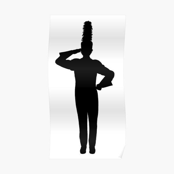 Marching Band Drum Major Saluting Poster For Sale By Vistascribe