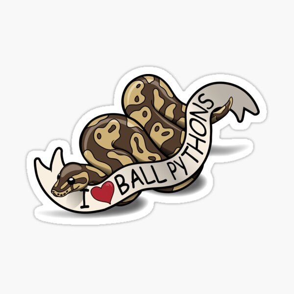 I Love Ball Pythons Sticker