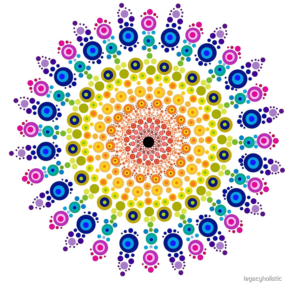 Download "Rainbow Dot Art Mandala Art Print " by legacyholistic ...