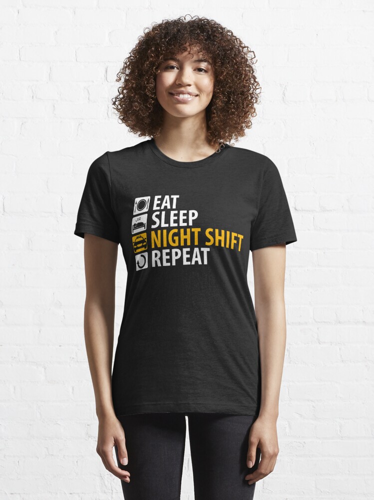 Essential T-Shirt mit Taxi Driver Eat Sleep Night Shift Repeat - Taxi Driver Quotes Gift, designt und verkauft von yeoys