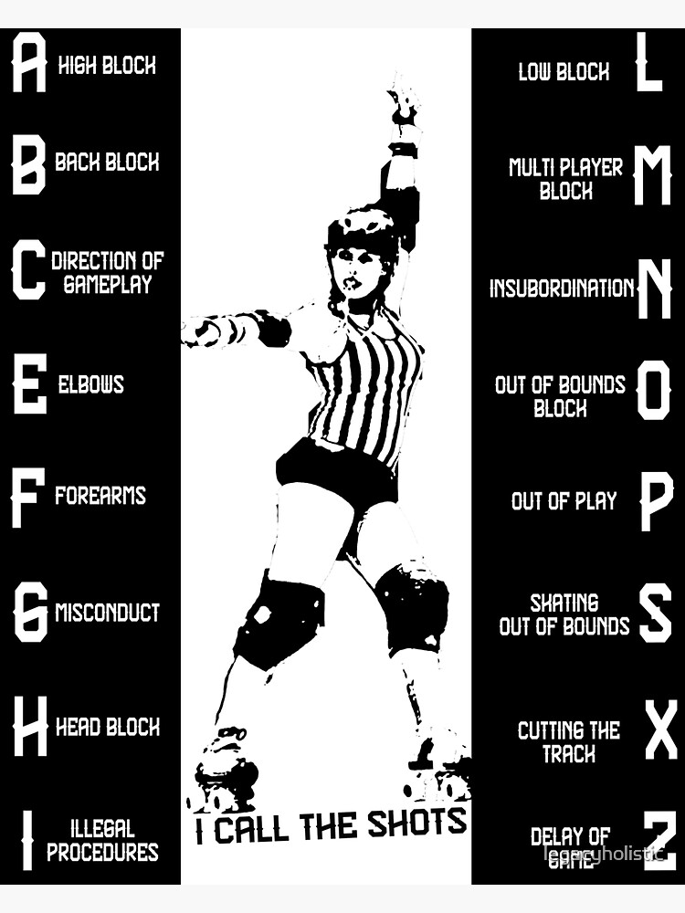 I call the shots - Roller Derby Officials Art Print Sticker for Sale by  legacyholistic