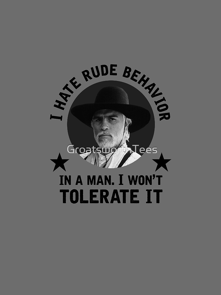 i hate rude behavior in a man t shirt