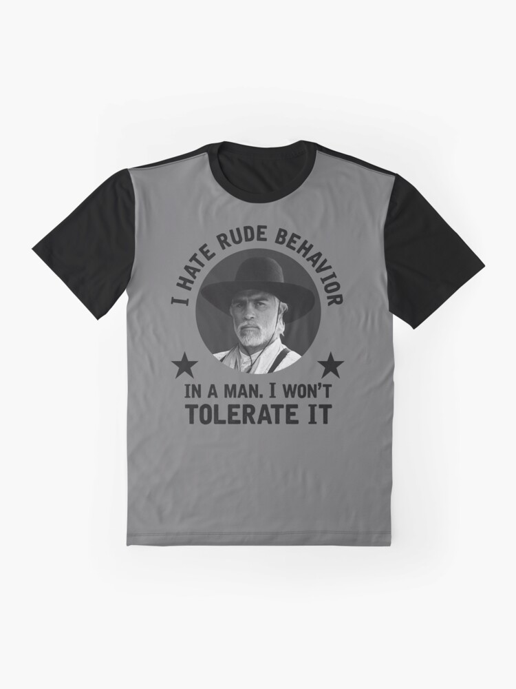 i hate rude behavior in a man t shirt