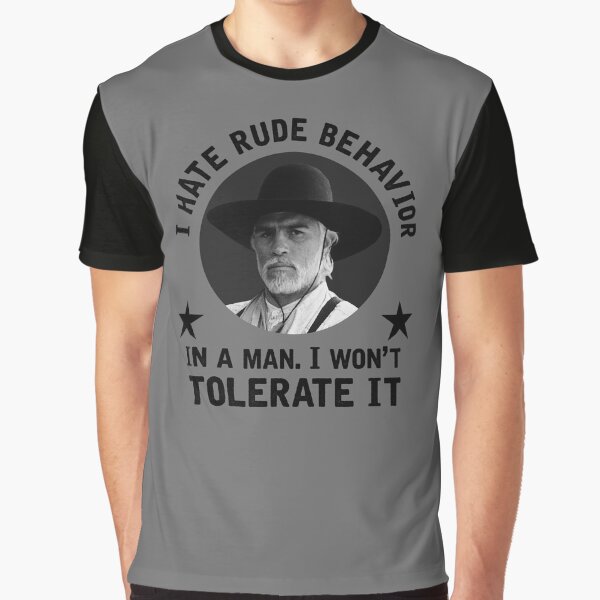 i hate rude behavior in a man t shirt