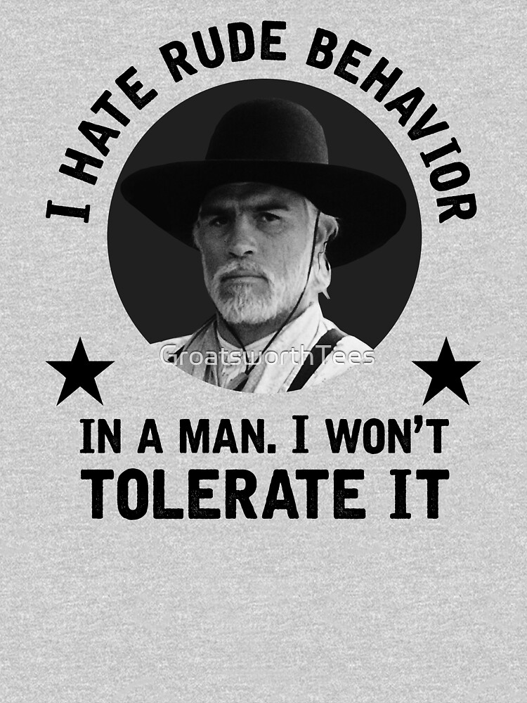 i hate rude behavior in a man t shirt