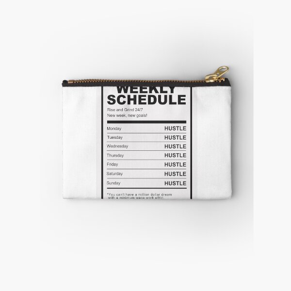 Item preview, Hustlers Weekly Schedule Motivation designed and sold by SuccessHunters.
