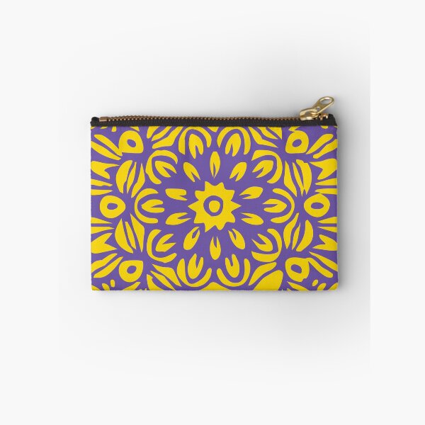Item preview, Floral Burst, Dark Purple & Yellow Mandala 22 designed and sold by Mia Harper Design.