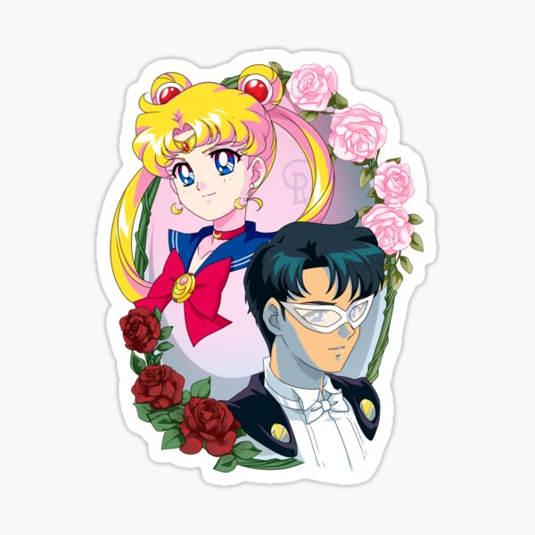 Tuxedo and Moon Sticker