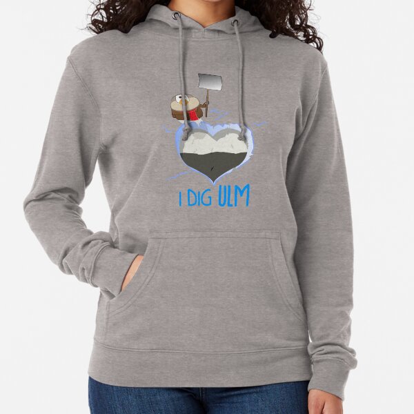 Ich grabe Ulm Leichter Hoodie