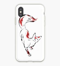 Japanese Style Inked Kitsune. iPhone Case
