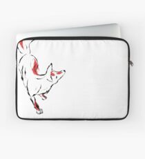 Japanese Style Inked Kitsune. Laptop Sleeve