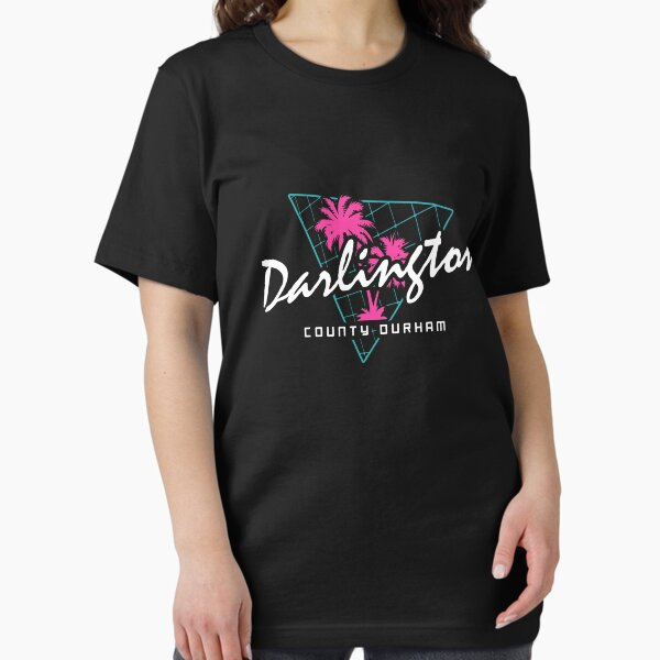 Item preview, Retro 80s Neon 'Darlington' Vintage County Durham designed and sold by dinosareforever.