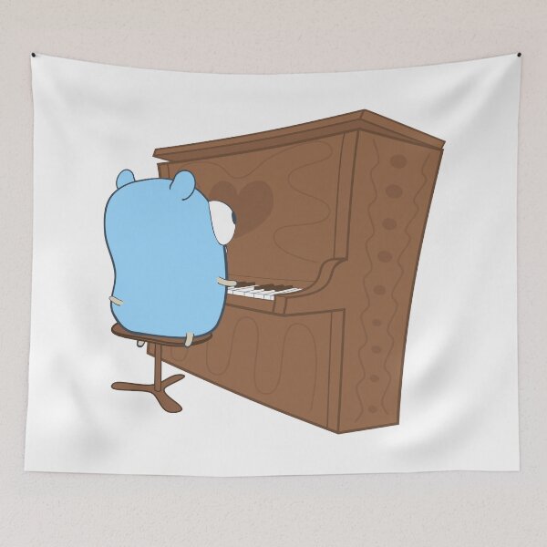 Item preview, The Golang Gopher: Piano Party designed and sold by hellkni9ht.
