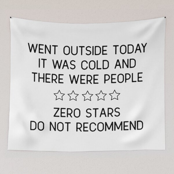 Item preview, Went Outside Zero Stars Do Not Recommend designed and sold by kjanedesigns.