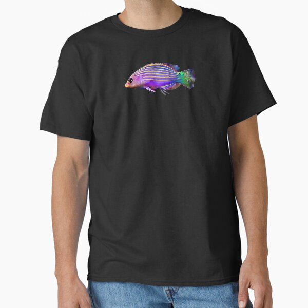 Item preview, Sixline Wrasse saltwater coral reef fish sweater designed and sold by AngryOcean.