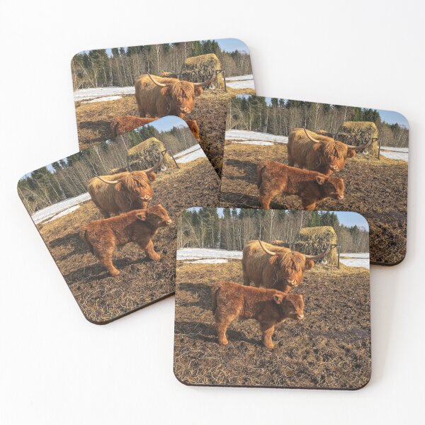 Item preview, Scottish Highland Cattle Cow and Calf 1738 designed and sold by SaarelaHighland.