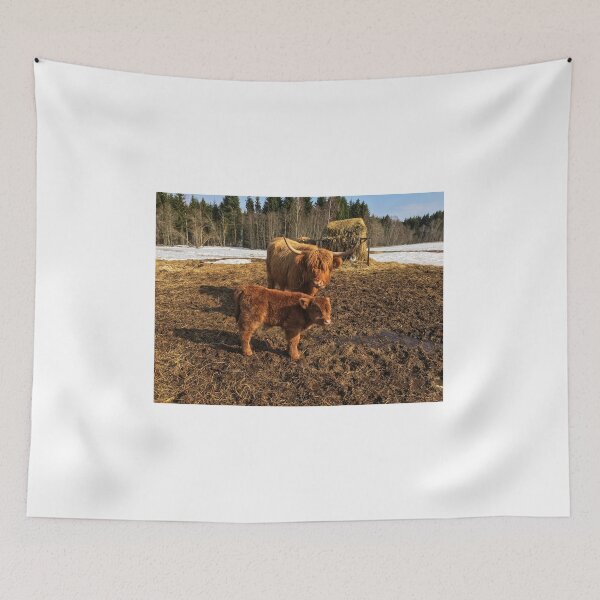 Item preview, Scottish Highland Cattle Cow and Calf 1738 designed and sold by SaarelaHighland.