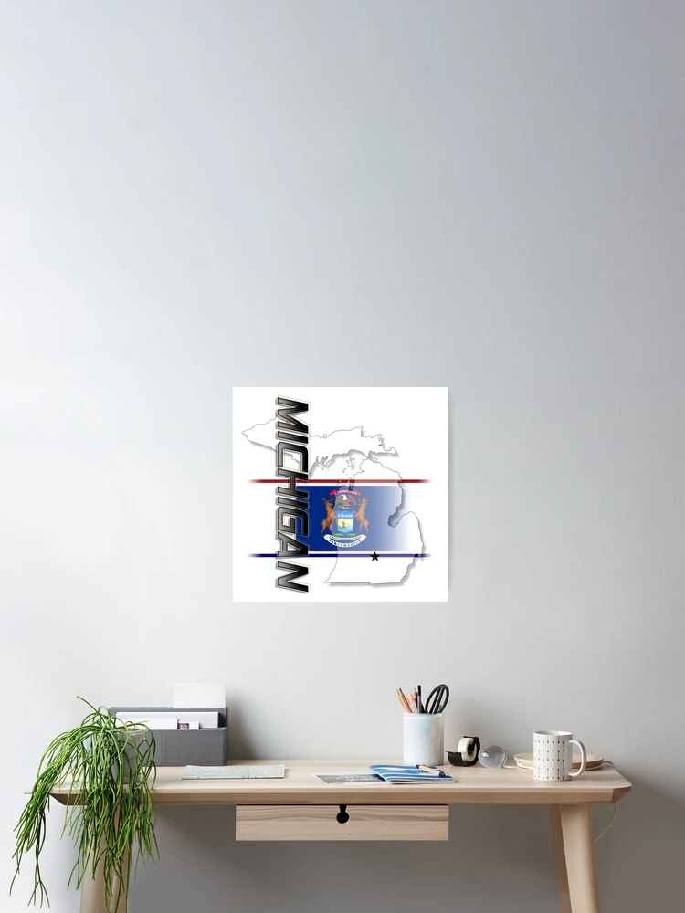 Imagen 2 de 3, Póster con la obra Michigan - Vertical, diseñada y vendida por Bartrand Design Studio.