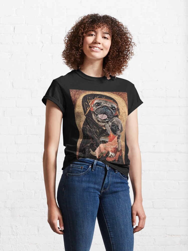 Alternate view of Pugdonna and Puppy Classic T-Shirt