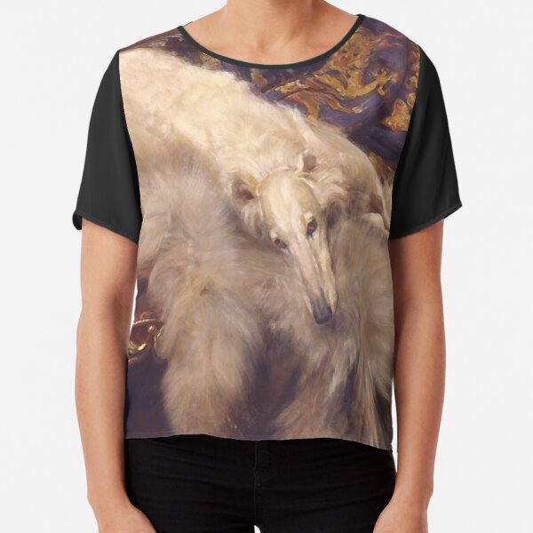 Vintage Lounging Borzoi Chiffon Top