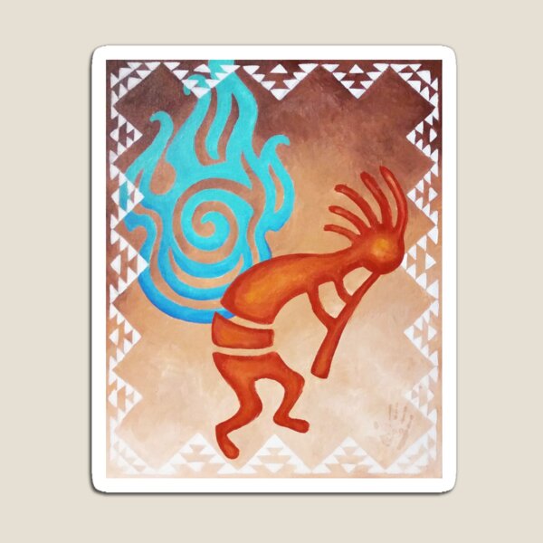 Kokopelli Tan Acrylic Set Magnet