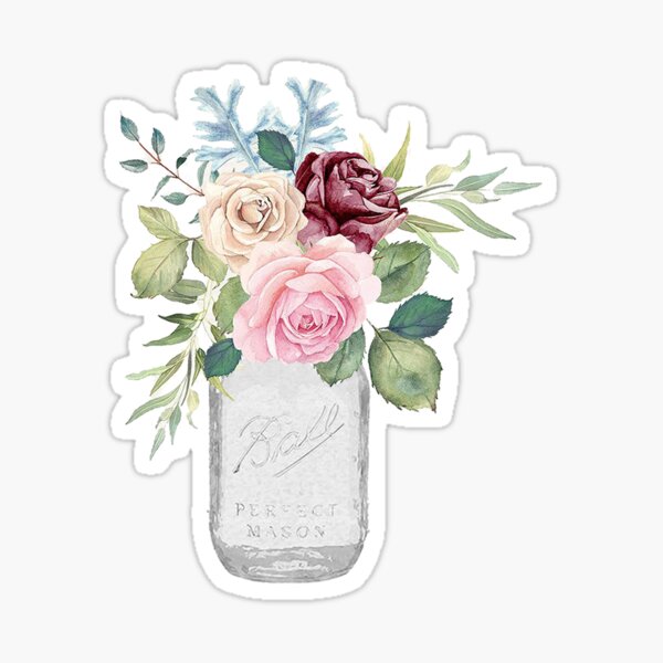 Artikel-Vorschau von Blumen Einmachglas, designt und verkauft von Downhome Dears.