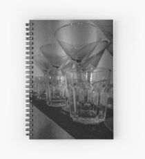 Glasses in the bar monochrome Spiral Notebook