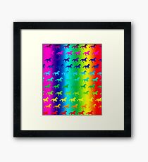 Psychedelic Unicorn Pattern Framed Print