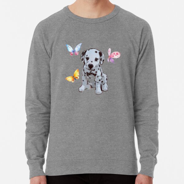 Dalmatian with Butterflies Lightweight Sweatshirt