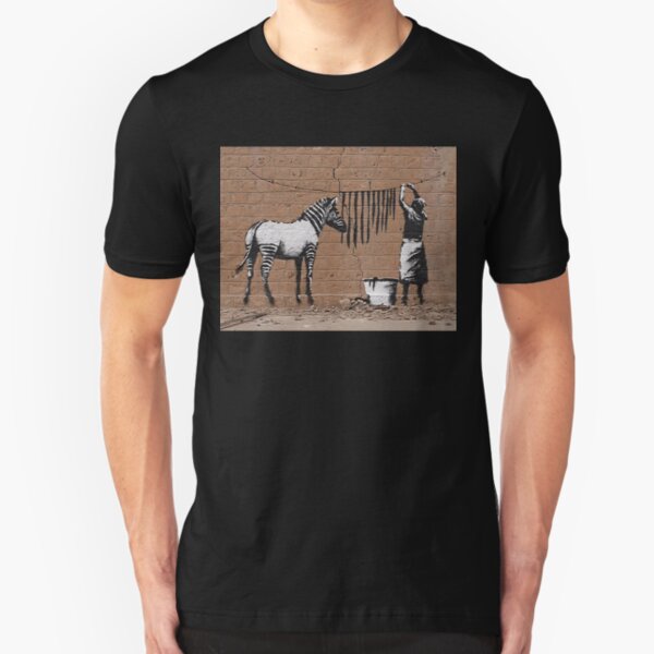 Banksy Zebra Slim Fit T-Shirt